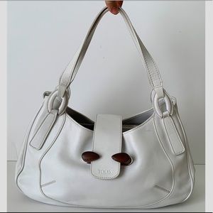 *SOLD Tod’s White Leather Shoulder Bag